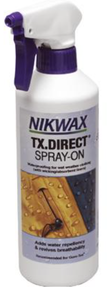 Nikwax TX-Direct Spray - Imperméabilisant 300 Ml Pour Vêtements Outdoor - Étanchéité Durable